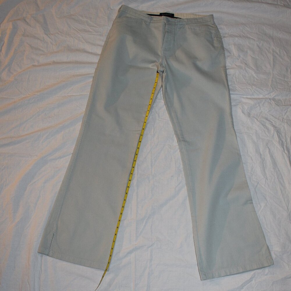 NWT - Abercrombie & Fitch Dusty Blue Sz 6 Long Chino Pant Button Fly Flap Pocket - Picture 3 of 15